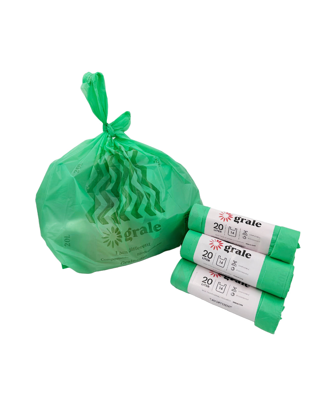 Grale 20L Compostable Waste Bag, In Use